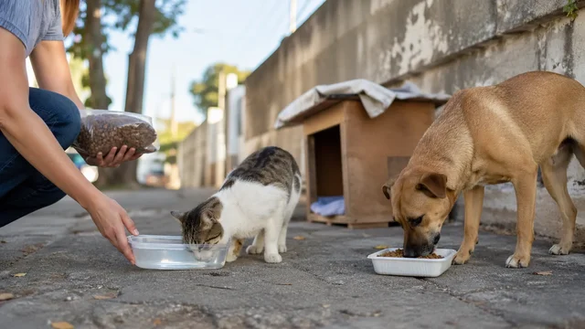 Como ajudar c&atilde;es e gatos de rua de forma segura