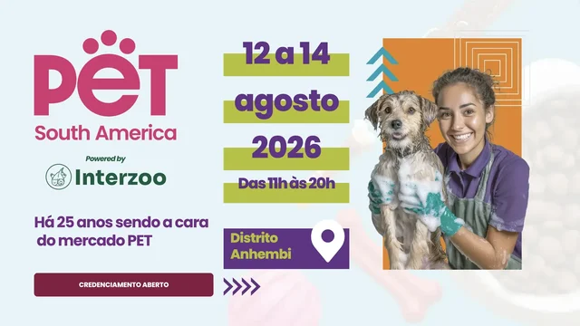 Pet South 2026 une capacita&ccedil;&atilde;o, neg&oacute;cios e bem-estar canino em SP