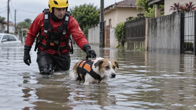 Resgate animal em desastres exige preparo antes da emerg&ecirc;ncia